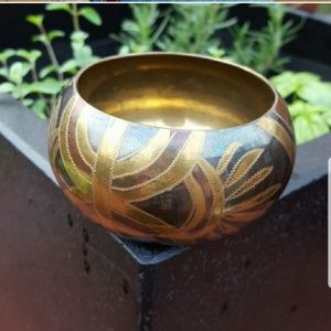 Vintage metal bangle boho pattern festival